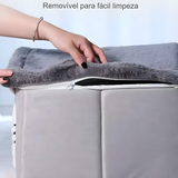 Cama macia de veludo ártico para animais de estimação - almofadas removíveis para fácil higienização